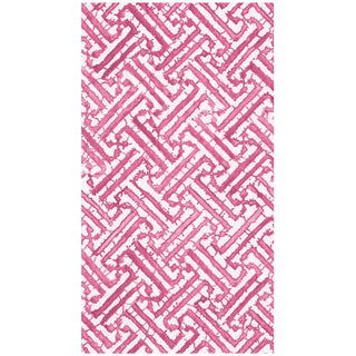 Caspari Fretwork Fuchsia Guest Towel - package of 15 16453G