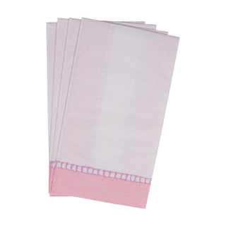 Caspari Linen Border Petal Pink Guest Towel 16510G