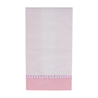 Caspari Linen Border Petal Pink Guest Towel 16510G
