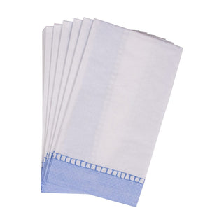 Caspari Linen Border Light Blue Guest Towel - 15 count 16511G