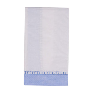 Caspari Linen Border Light Blue Guest Towel - 15 count 16511G