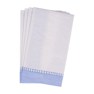 Caspari Linen Border Light Blue Guest Towel - 15 count 16511G