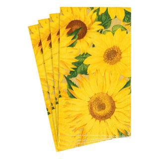 Caspari Sunflowers Guest Towel 16520G