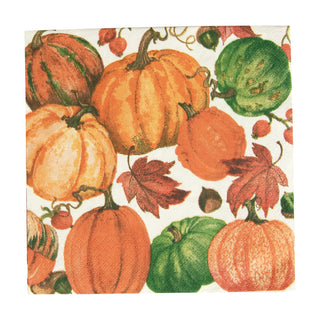 Pumpkin Field White Napkin Luncheon