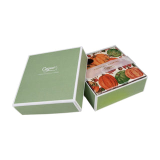 Caspari Pumpkin Field Boxed Paper Cocktail Napkins in White - 40 Per Box 16550B