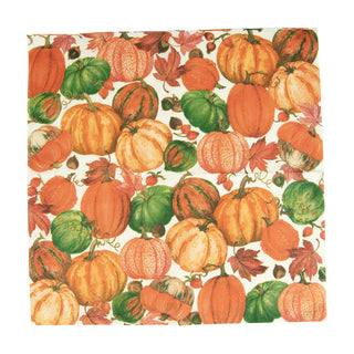 Caspari Pumpkin Field White Napkin Luncheon 16550L