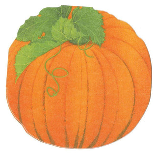 Caspari Pumpkin--Die-Cut Napkin Airlaid Luncheon D-Cut 15 In 16570LGDC