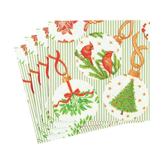 Caspari Botanical Ornaments Napkin Cocktail 16650C
