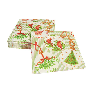 Caspari Botanical Ornaments Napkin Cocktail 16650C