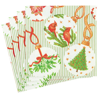 Caspari Botanical Ornaments Napkin Dinner 16650D