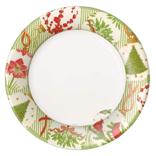 Caspari Botanical Ornaments Dinner Plates 16650DP