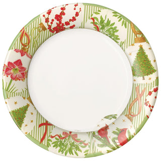 Caspari Botanical Ornaments Dinner Plates 16650DP