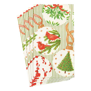 Caspari Botanical Ornaments Guest Towel 16650G