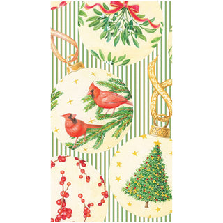 Caspari Botanical Ornaments Guest Towel 16650G