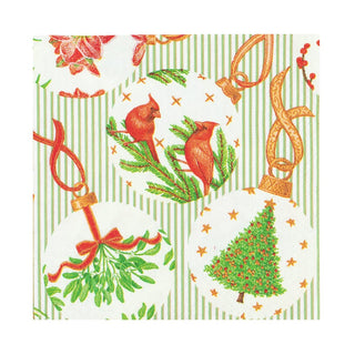 Caspari Botanical Ornaments Napkin Luncheon 16650L