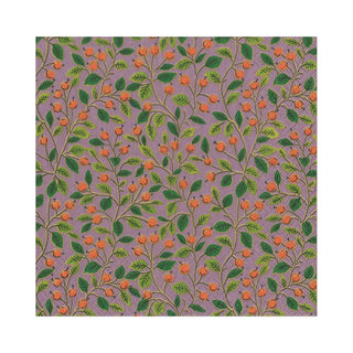 Caspari Berries And Leaves Soft Plum Napkin Luncheon 16701L
