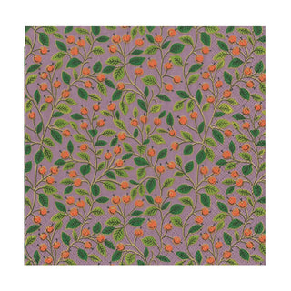 Caspari Berries And Leaves Soft Plum Napkin Luncheon 16701L
