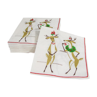 Caspari Mistletoe Meets Toddy Napkin Cocktail 16730C