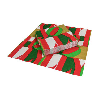 Caspari Holly Jolly Napkin Cocktail 16740C
