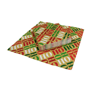 Caspari Ho Ho Ho Gold Napkin Cocktail 16751C