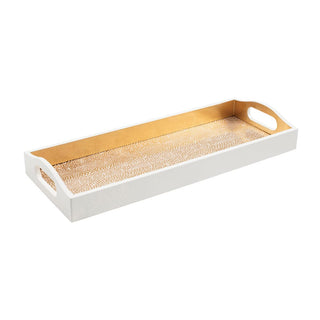 Caspari Pebble Gold Lacquer Bar Tray-20X8 16790LQBAR