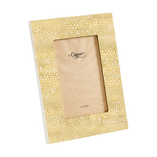 Caspari Pebble Gold 4" x 6" Lacquer Picture Frame 16790LQFRM4X6