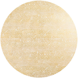 Caspari Pebble Gold Ttop Placemat Lacquer-Round 15 Inch 16790LQPMRND