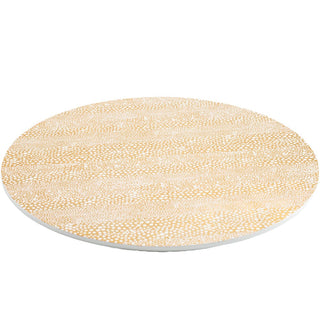Caspari Pebble Gold Ttop Placemat Lacquer-Round 15 Inch 16790LQPMRND