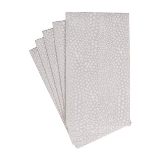 Caspari Pebble Grey-Paper Linen Guest Towels Airlaid - 12 In 16791GG