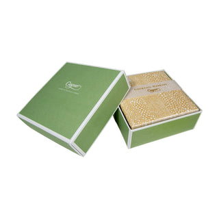 Caspari Pebble Beige-Paper Linen Napkin Box Cocktail-Airlaid 16792B