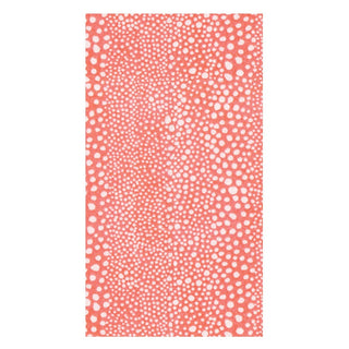 Caspari Pebble Coral-Paper Linen Guest Towels Airlaid - 12 In 16793GG