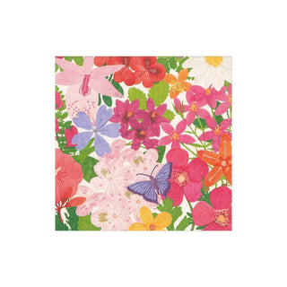 Caspari Halsted Floral Boxed Paper Cocktail Napkins - 40 Per Box 16820B