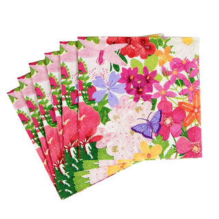 Caspari Halsted Floral Napkin Cocktail 16820C