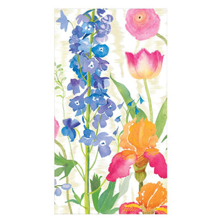 Caspari Summer Garden White Guest Towel 16850G