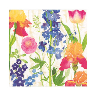 Caspari Summer Garden White Napkin Luncheon 16850L