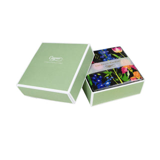 Caspari Summer Garden Black  Napkin Box Cocktail - 40 per box 16851B