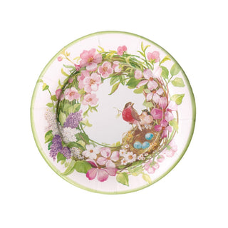 Caspari Spring Wreath Salad/Dessert Plates 16860SP