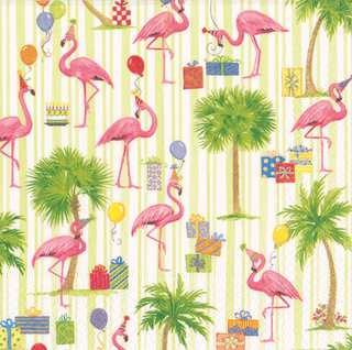 Caspari Party Flamingos Napkin Luncheon 16880L