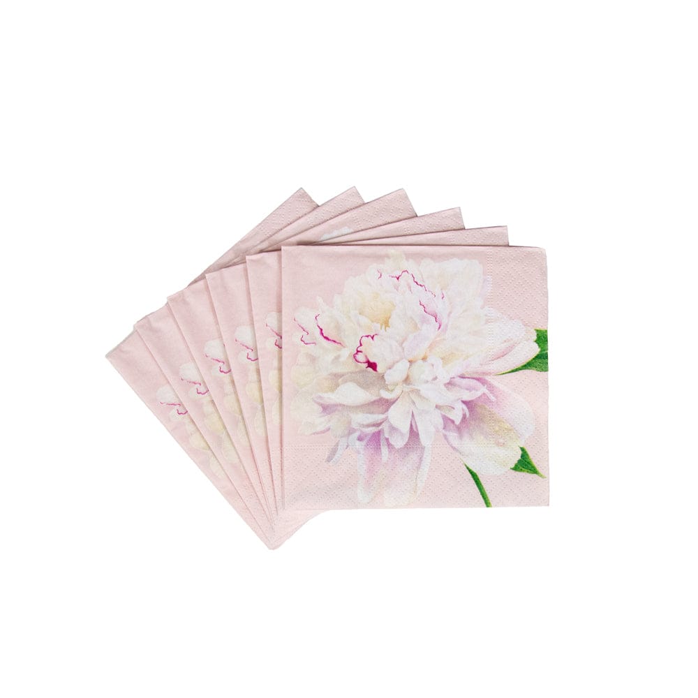 Caspari Duchess Peonies Napkins - Thumbnail 3