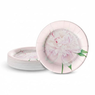 Caspari Duchess Peonies Blush Salad/Dessert Plates 16890SP