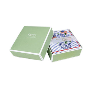 Caspari Flags And Hydrangeas  Napkin Box Cocktail - 40 per box 16900B
