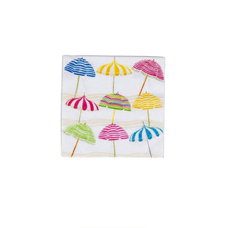 Caspari Beach Umbrellas  Napkin Box Cocktail - 40 per box 16910B