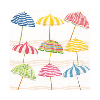 Caspari Beach Umbrellas Napkin Luncheon 16910L