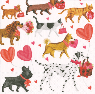 Caspari Valentine Parade Napkin Luncheon 16940L