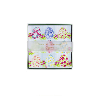 Caspari Floral Easter Eggs  Napkin Box Cocktail - 40 per box 16950B