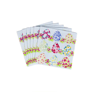 Caspari Floral Easter Eggs  Napkin Box Cocktail - 40 per box 16950B