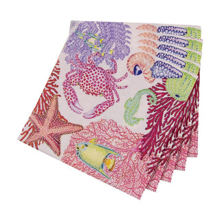 Caspari Under The Sea Napkin Cocktail 17060C