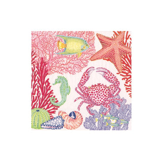 Caspari Under The Sea Napkin Cocktail 17060C