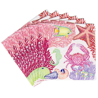 Caspari Under The Sea Napkin Cocktail 17060C