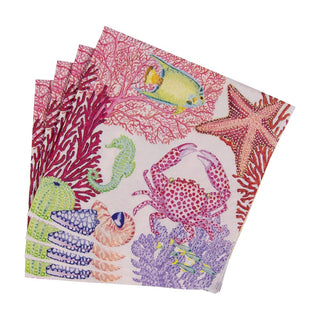 Caspari Under The Sea Napkin Cocktail 17060C